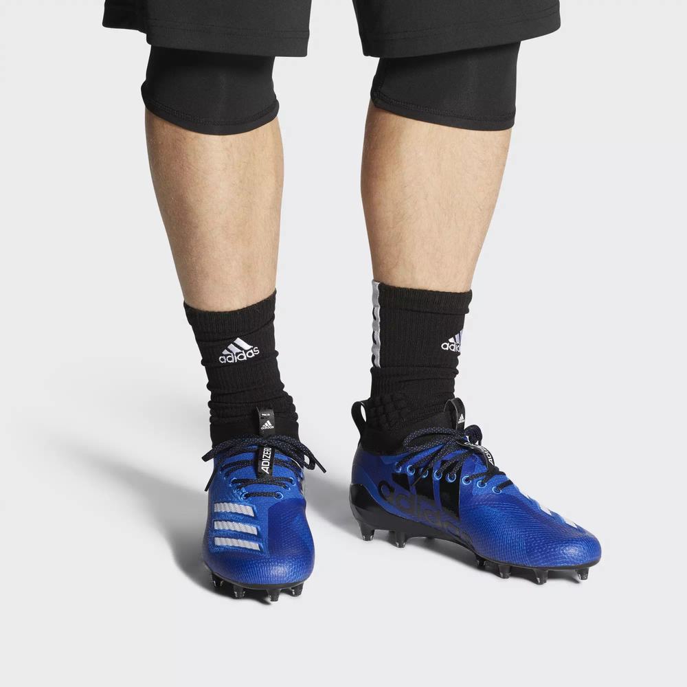 Adidas Adizero 8.0 Tacos de Futbol Azules Para Hombre (MX-68196)